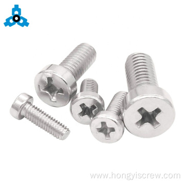 Aluminium Cup head machine screws with cross drive